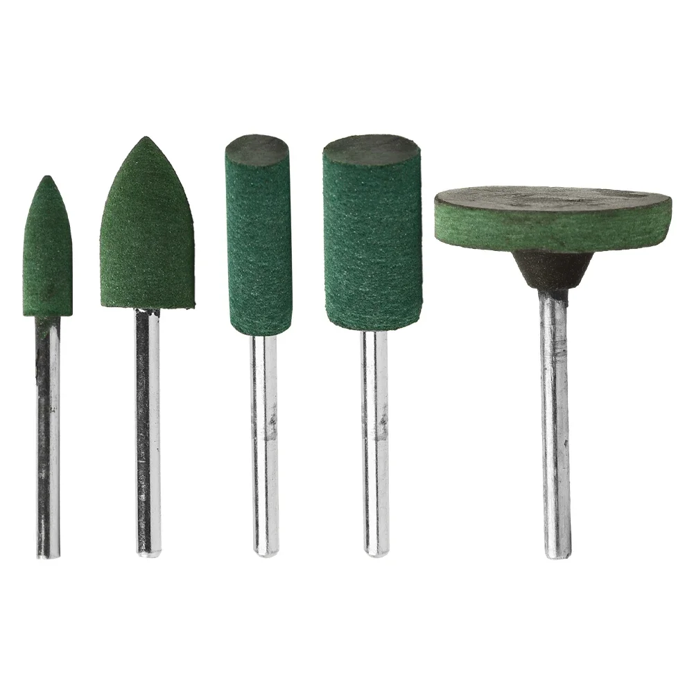 

5pcs 3mm Alloy / Rubber Grinding Head Mounted Ceramic Grinding Head Polishing Abrasive Wheel For Rotary Power Tools