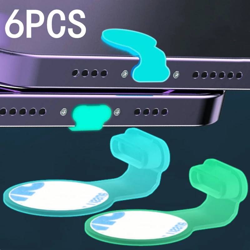 Per Apple Iphone Ipad Samsung Ios Tipo C Protezione Della Porta Di Ricarica Per Airpods Ios Silicone Luminoso Anti-Perso Dust Plug Universale