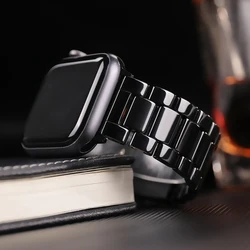 Elegant Ceramic Strap Bracelet - 42mm 44mm 45mm (Black)