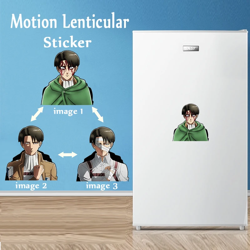 

Levi Sticker Attack on Titan Season4 Anime Motion Refrigerator Sticker Waterproof Decals for Car,Laptop,Suitcase,Etc Toy Gift