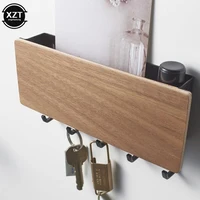 Wall Hanging Bamboo Key Hanger Holder Wall Organizer Rectangle Key Rack Hooks Coat Hooks Home Decoration Coat Hanger 1