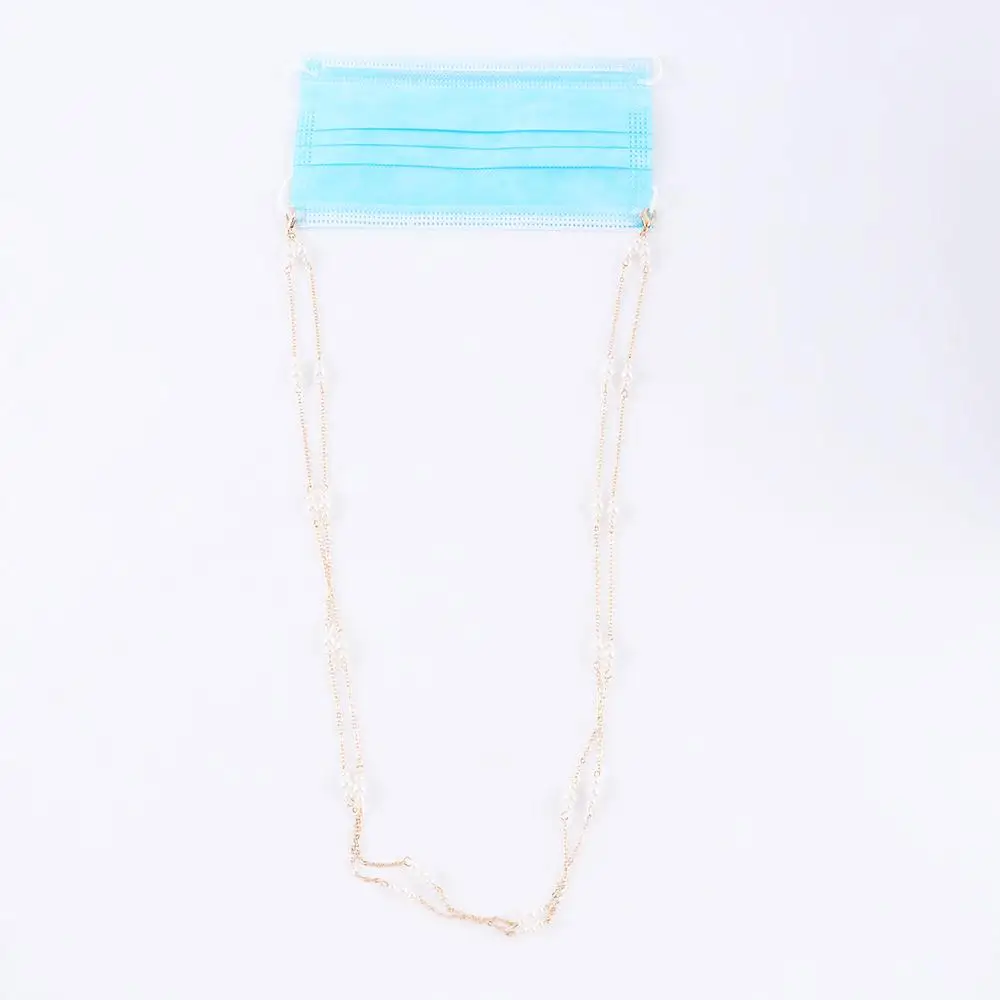 Holders Hold Straps Anti-lost For Women Eyewear Jewelry Men Face Mask Necklace Pearl Chain Reading Glasses Chain Glasses Clips - 2