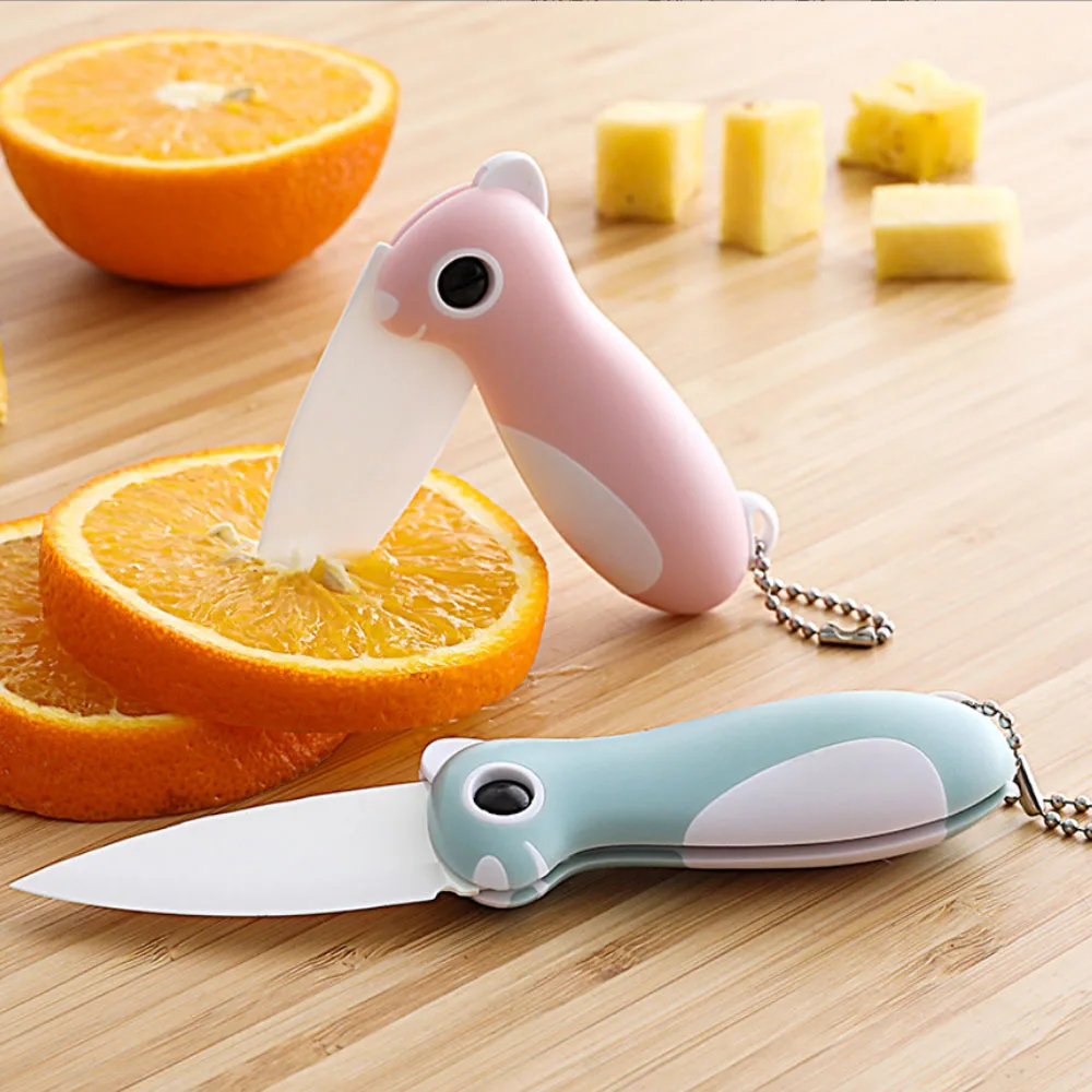 Cartoon Pink Fruit Knife Set: Stainless Steel Mini Peeling Cutlery