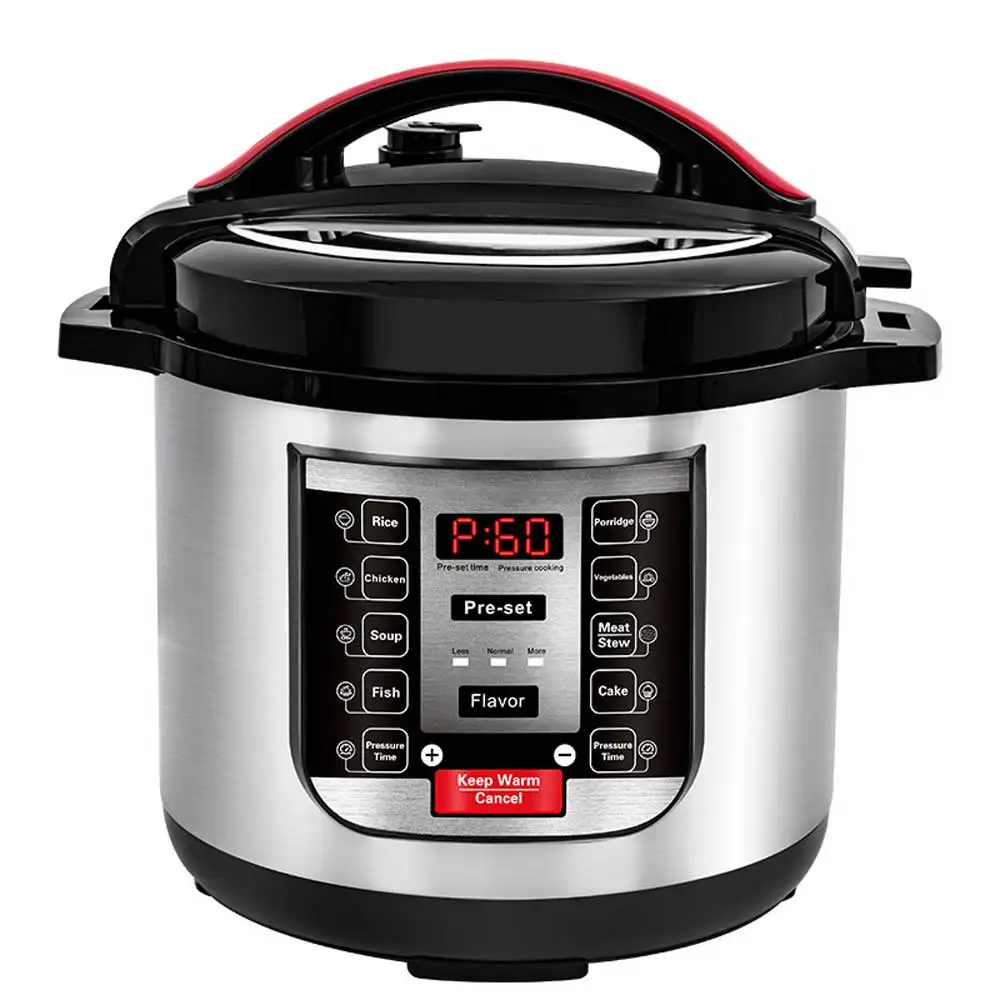Household 8L Rice Cooker Stainless Steel Non-stick Multi Cooker Electric Pressure Cooker