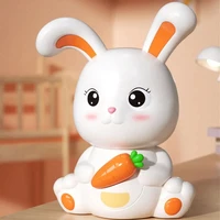 Bunny Piggy Bank Figurine Money Saving Box Animal Statue Crafts Saving Box Shelf Home Desktop Bedroom Birthday Gifts Kids Toy 1