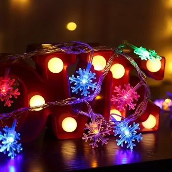 LED Snowflake Curtain Lights 3