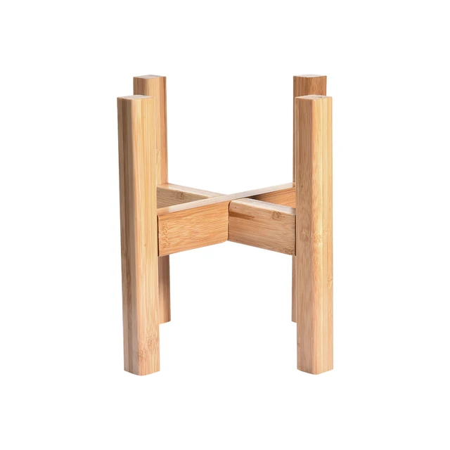 Négylábú Fa Virágcserép Tartó Növény És Zamatos Virágcserép-Kijelző Állvány Otthoni Kerti Terasz Dekoráció Polc Beltér - Image 3