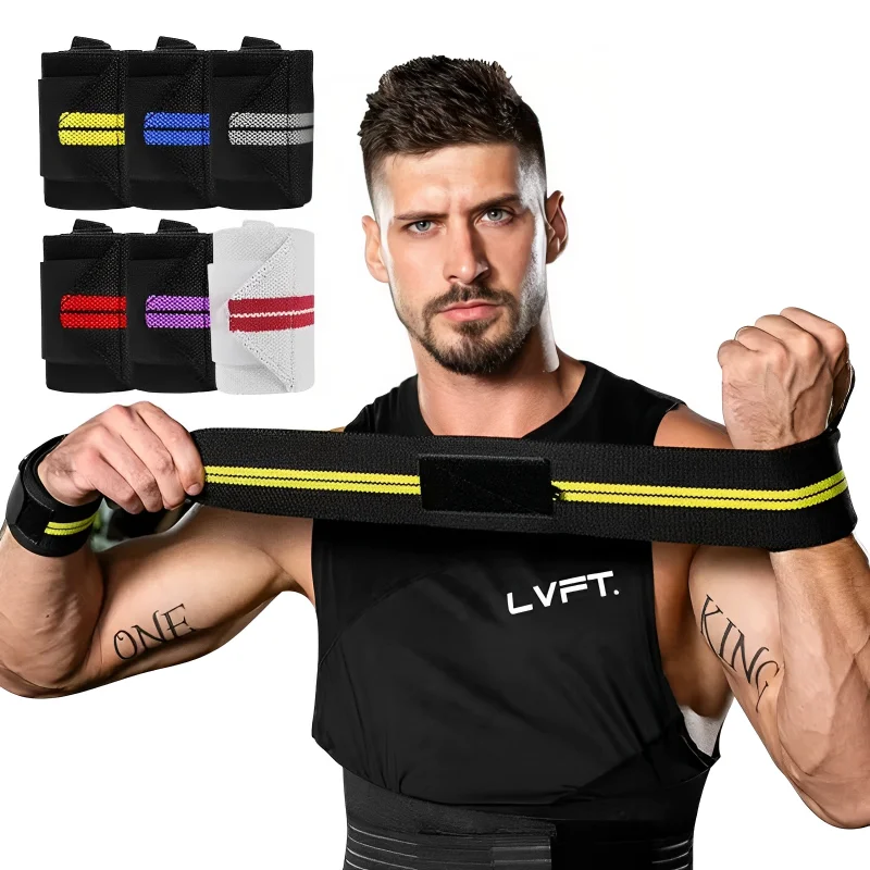 Weightlifting Straps Adjustable Compression Wrist Straps Elastic Wristband Fixers Powerlifting Bandages Fitness Bandage