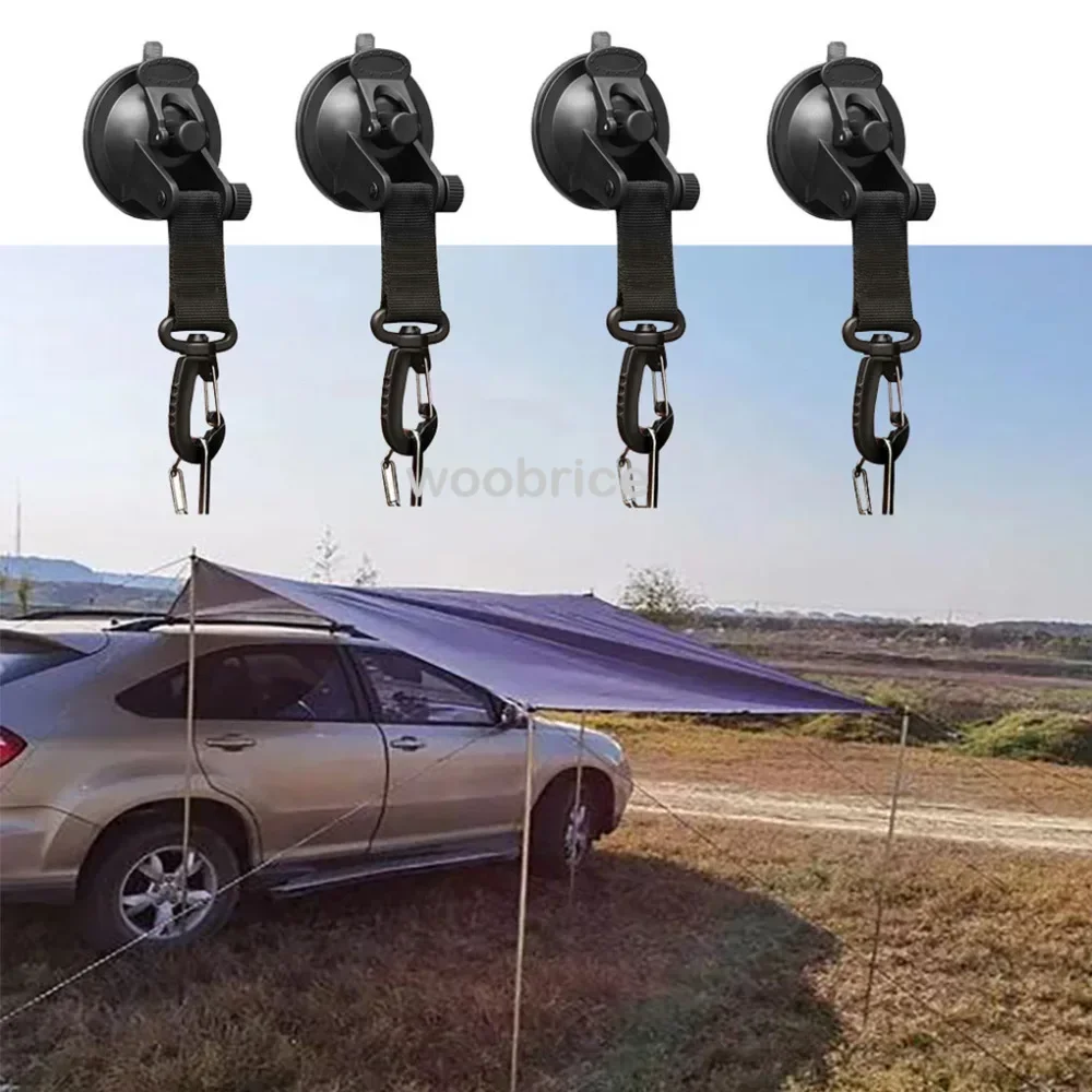 Portable Heavy Duty Suction Cup Clothes Rack with Hooks
