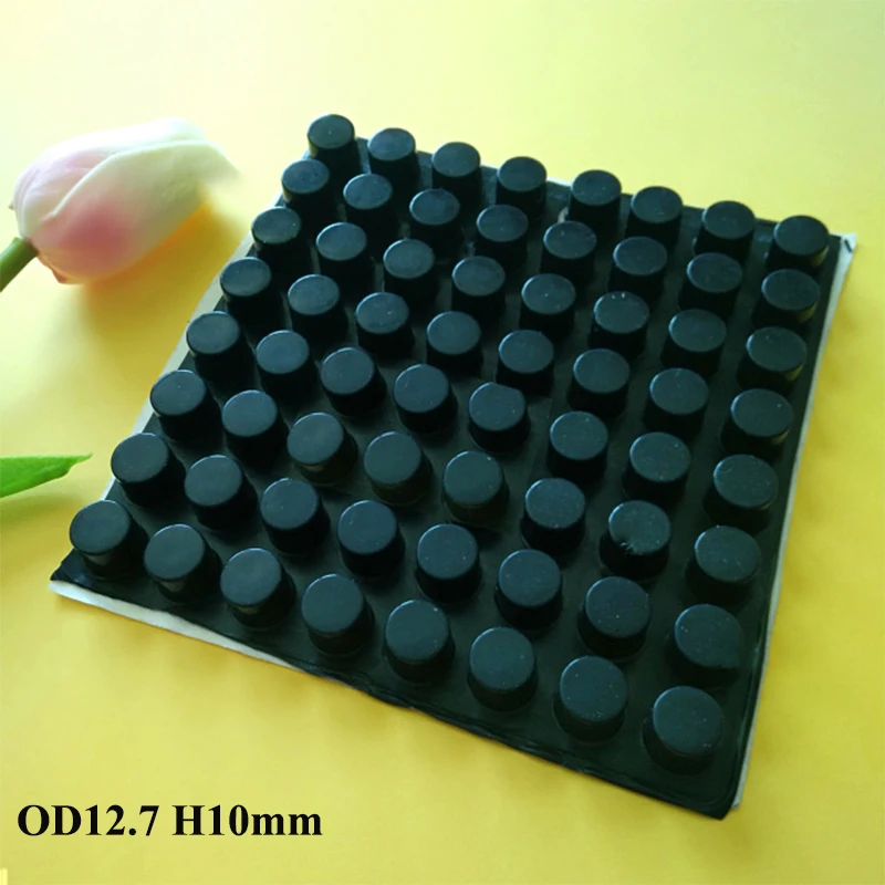 64PCS 12.7MM*10MM SELF ADHESIVE SOFT ANTI SLIP BUMPERS SILICONE RUBBER FEET PADS GREAT SILICA GEL SHOCK ABSORBER
