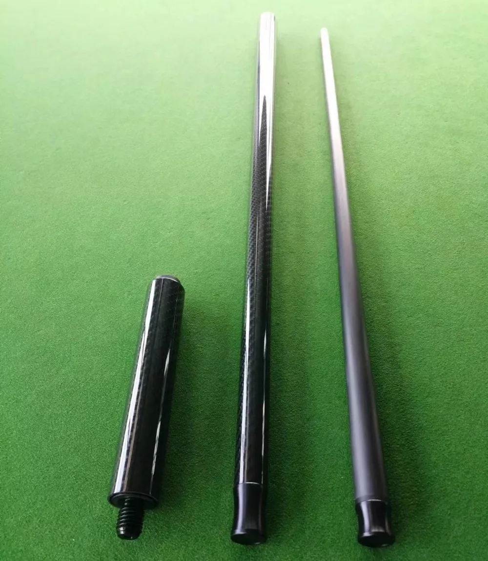 High Quality 3K Carbon Fiber Pool Cue 12.4mm Play Billiard Pool Cue 147cm With 18cm Carbon Extension Customizable