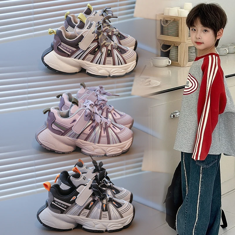 Kids Soft Sole Casual Platform Sneakers for School Outdoor Sport