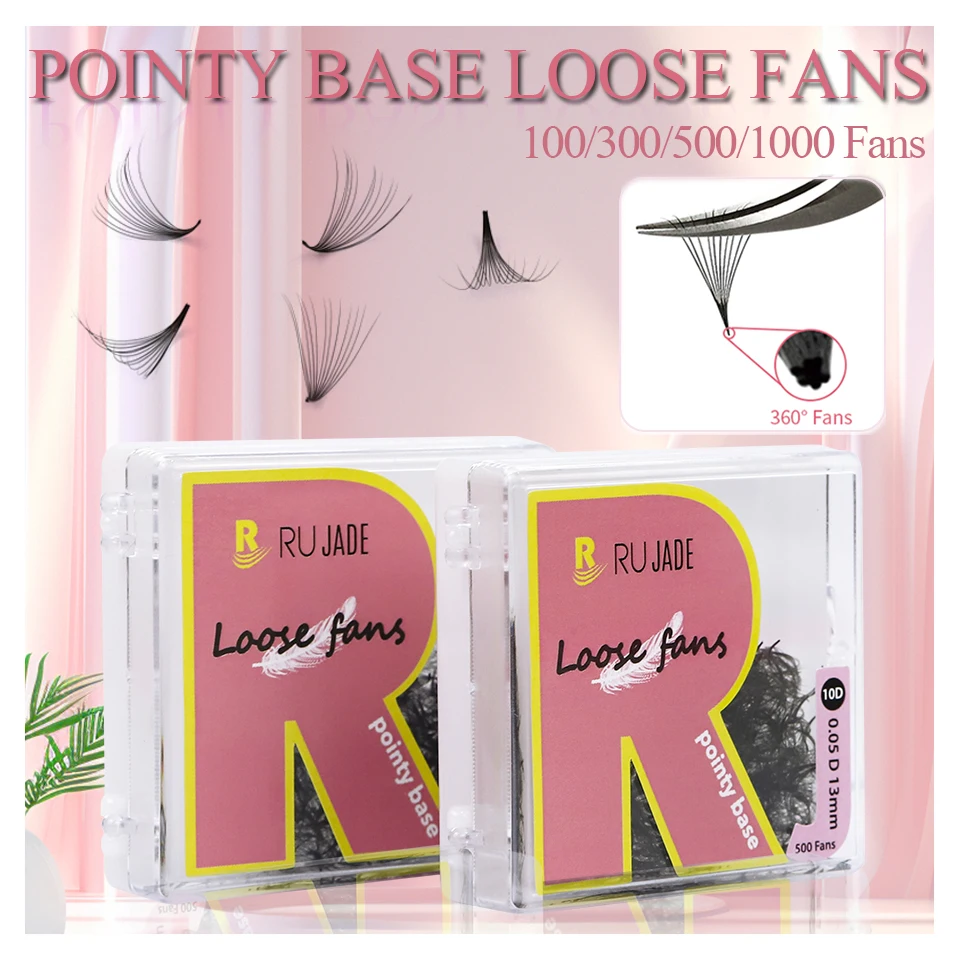 

RUJADE Pointy Base Premade Loose Fans Lashes Russian Volume Eyelash Extensions Loose Fans 20D 16D 14D Makeup Lash Cilios Bouquet