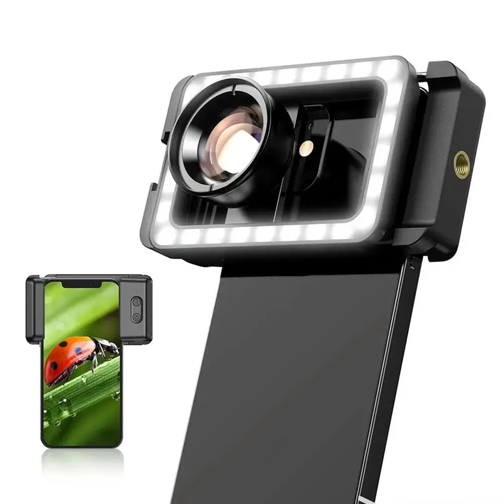 

Multi-function 3-in-1 Mobile Phone Clip Lens Clip Light Interface Innovation Compatibility Lens Design Wide Fast Thread Dou M0Q0