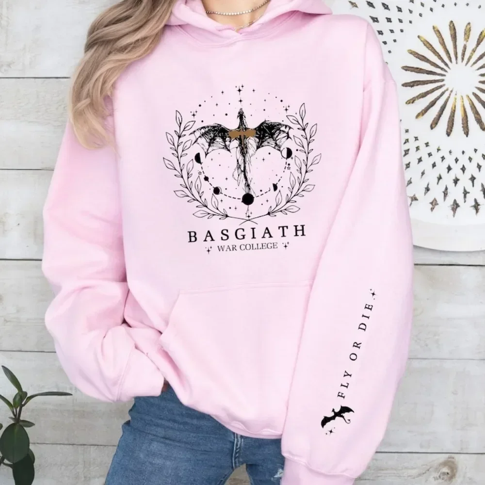 2025 Felpa con cappuccio autunno/inverno da donna Felpa quarta ala Basgiath War College Dragon Knight Felpa con cappuccio Fantasy Gift Pullover unisex 5
