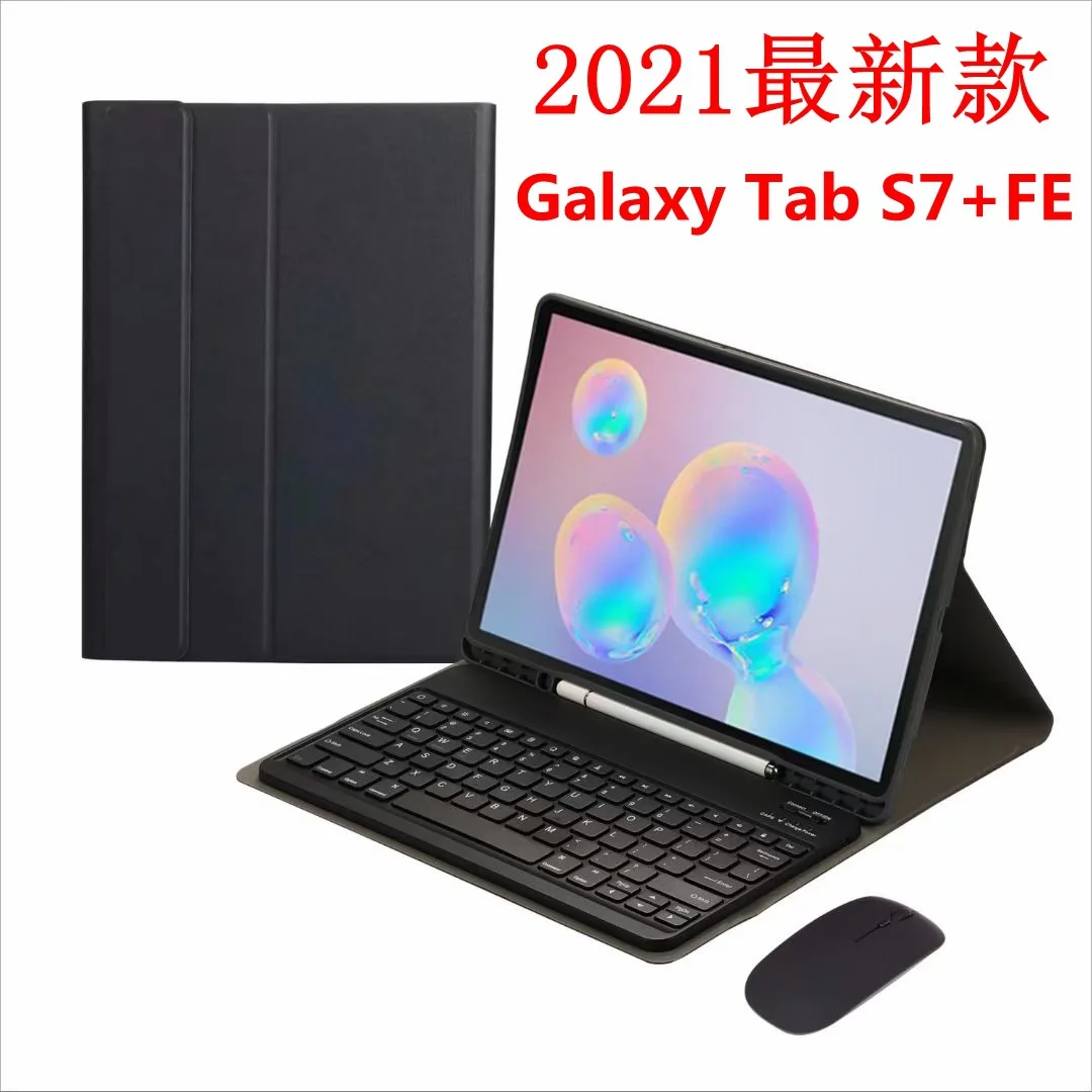 

With Keyboard For Samsung Galaxy Tab S8 Ultra 14.6 Case SM-X900 X906 Tri-Folding Cover For Coque Galaxy Tab S8 Ultra Tablet