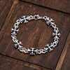 1pc Gothic Style Cross Men's Floral Pattern Bracelet Suitable for Daily and Party Wear, Birthday and Holiday Gift Jewelry 3