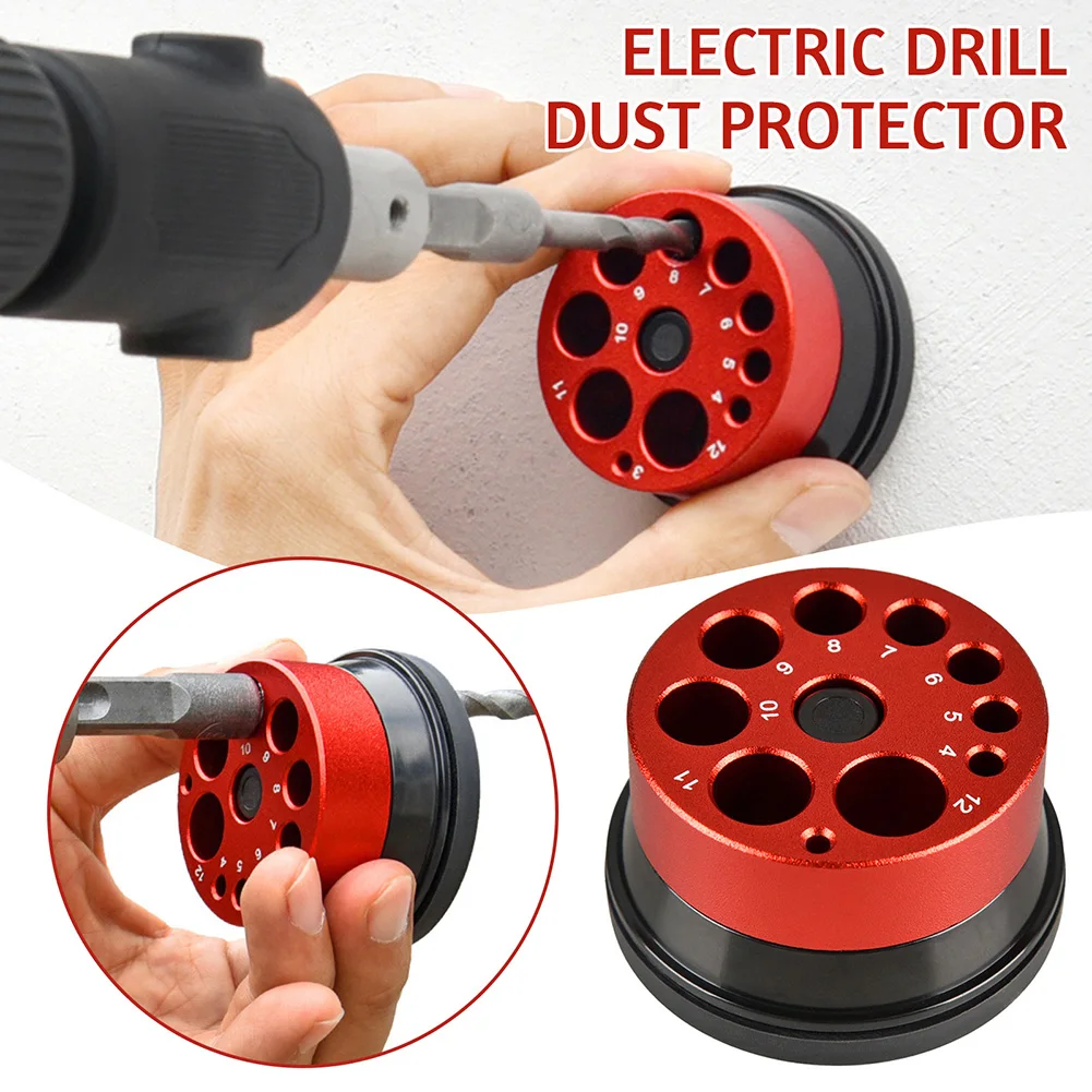 Electric Drill Dust Collectors With 9 Holes Dustproof Large Capacity Dust Case For Door Frame Installation