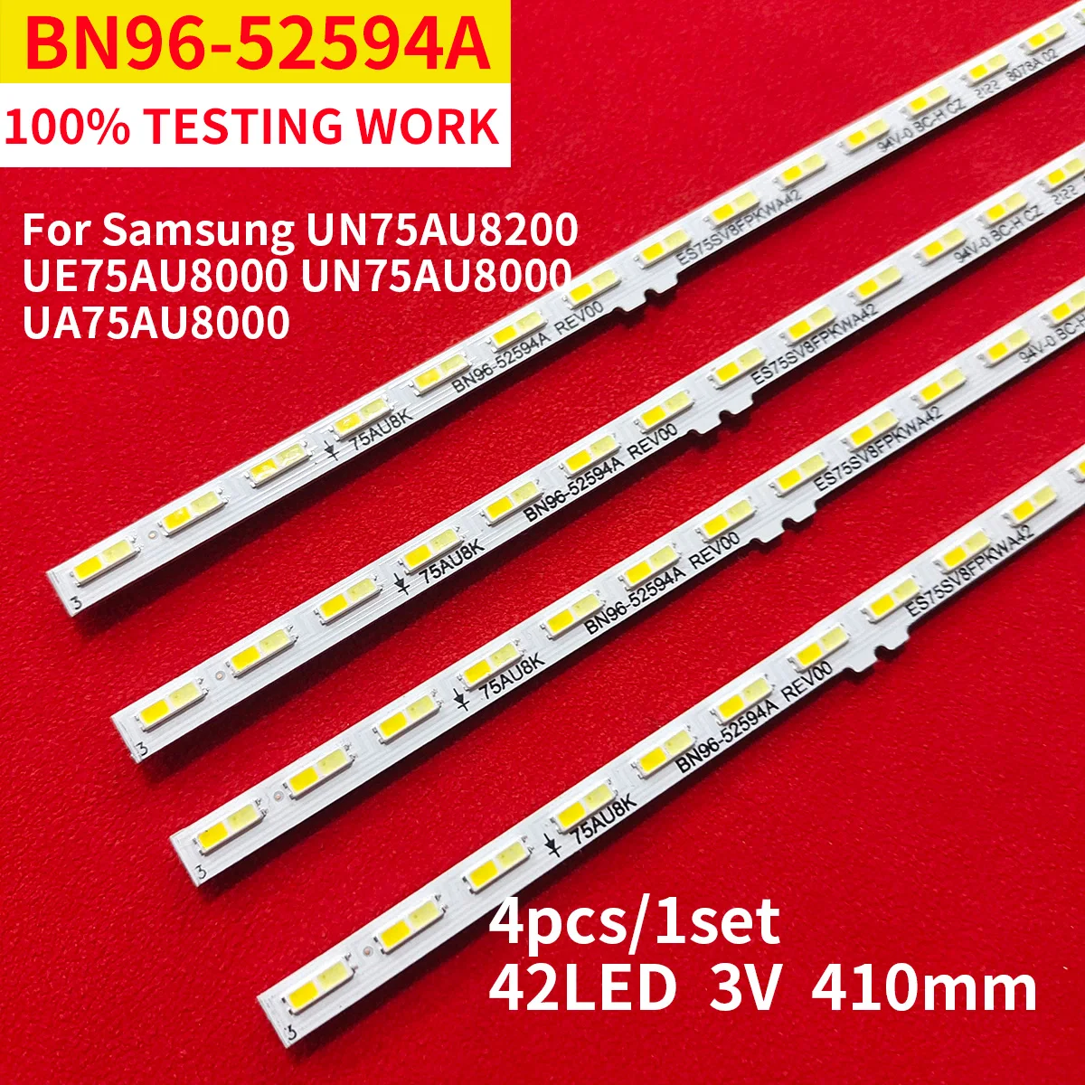 Retroilluminazione Tv A Led Da 4 Pezzi Da 410Mm Per Samsung 75 Pollici Bn96-52594A Muslimexmuslimexmuslimah