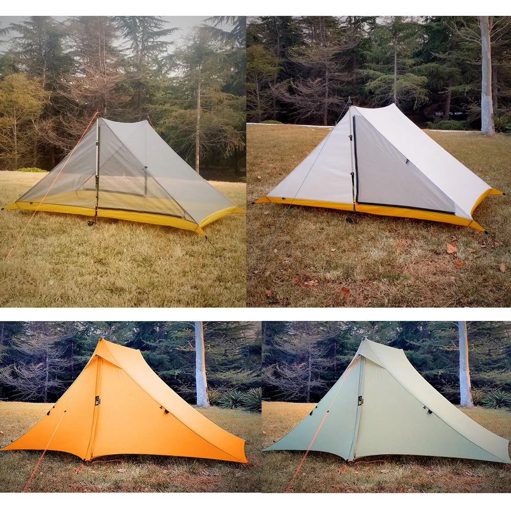 Waterproof  2 Rodless Tent 2 Person Professional 20D Silnylon Tent Oudoor Ultralight Camping Tent 3 4 Season tent