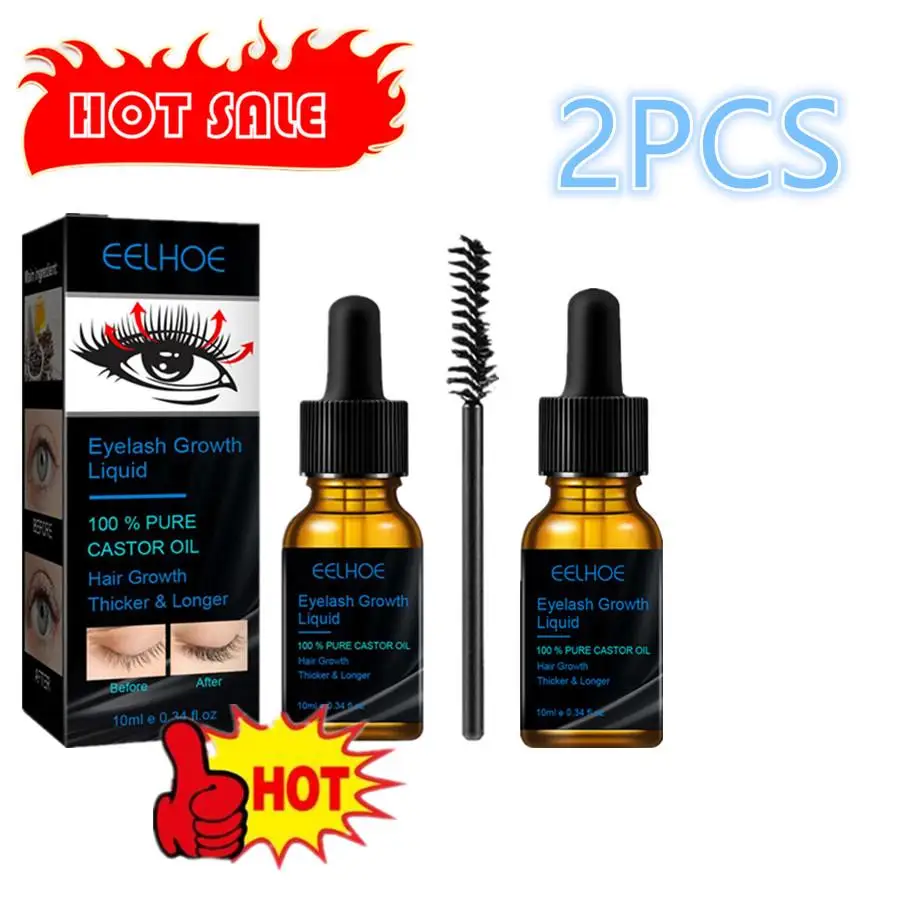 

2PCS Seven Days Eyelash Fast Growth Solution Thicken Eyelashes Natural Curl Enlarge Eyes Eyelash Eyebrow Serum Cosmetics 2024
