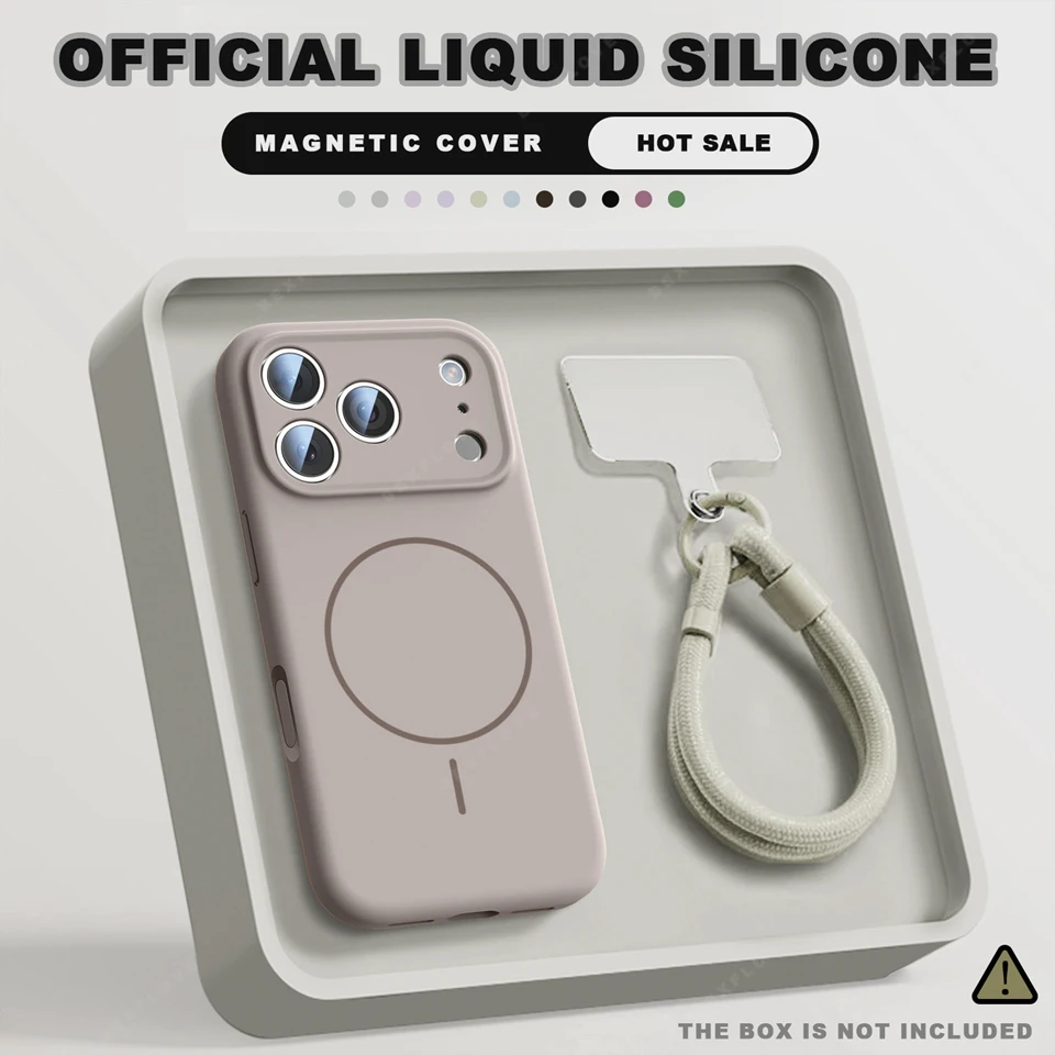 Magnetic Wrist Strap Liquid Silicone Phone Case For iPhone 11 thumbnail 8