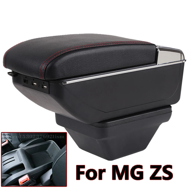 

Armrest For MG ZS 2016-2019 Arm Rest Rotatable box central Store content box with cup holder ashtray car-styling accessory