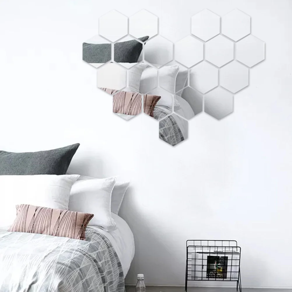 Description Picture 4 of itemMirror Wall Sticker Self Adhesive Mirror Thicken-2mm Mirror Sheeting Decor DIY Wall Sticker For Bathroom Home Decor Removable