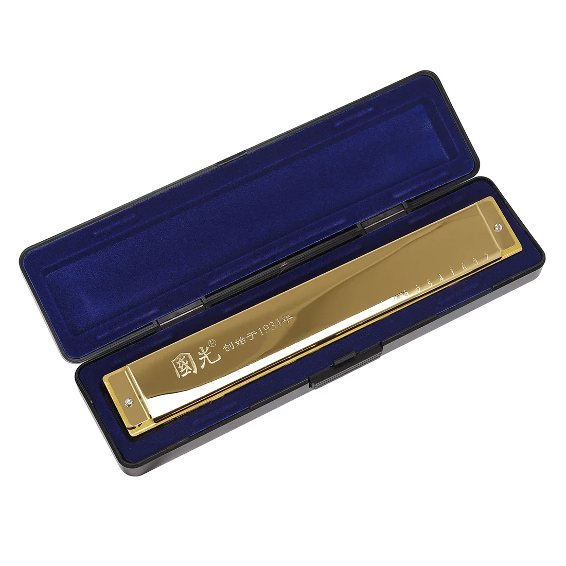 SLADE 28 Hole Polyphonic Harmonica C Key Wide Range Harmonica Stainless Steel For Music Lovers Woodwind Instrument
