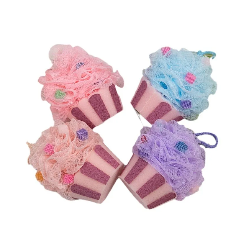Ice Cream Bath Ball for Girls  Cute Sponge Cake Bath Artifact Bath Flower