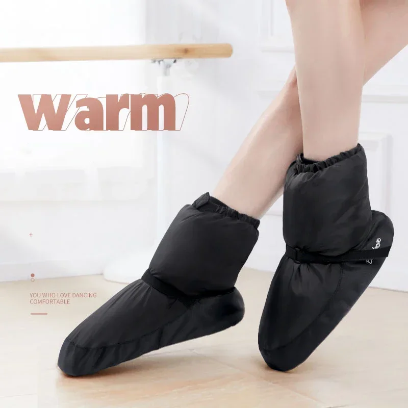 

Women Ballet Shoes Warm Up Booties National Dancing Shoes Winter Dance Boots Warm Antiskid Ballerina Boots Training Shoes