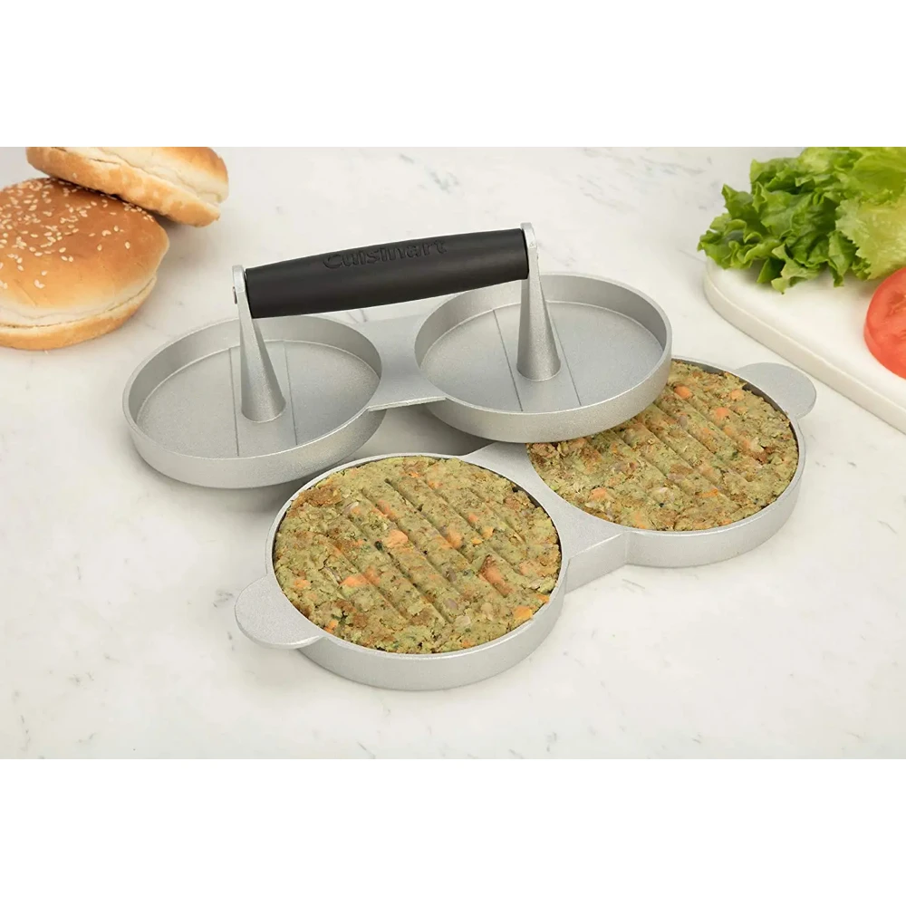 Double Hamburger Press Burger Press Non-Stick Die-Cast Aluminum Home KFC YO-20