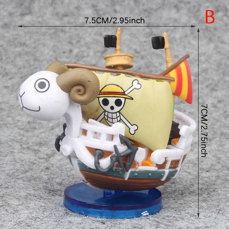 MRK-Q8  One Pieces Pirates Boat Going Merry/ Thousand Sunny Grand Pirate  Ship Car Pendant -Vers.02-PVC-12cm