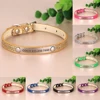 Anti-lost Cat ID Collar Personalized Puppy Cat Collars Necklace Free Engraved ID Name Tag For Kitten Cats Small Dogs Bling 1