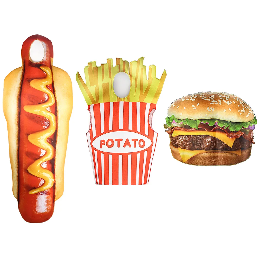Combinaison Imprimé Fast-Food Rigolote – Hot-Dog, Pizza, Burger – photo 4