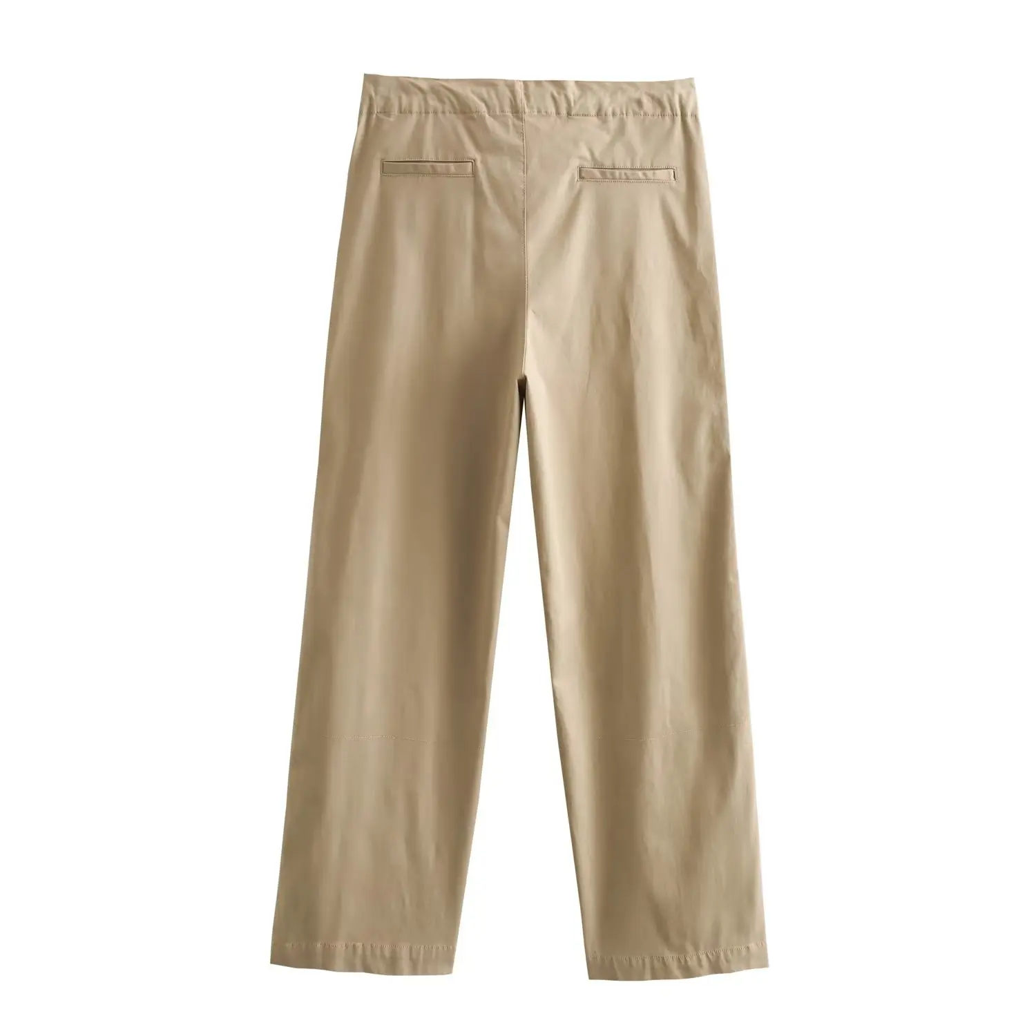 Dave&Di Japanese Minimalist Khaki Casual Pants  Fashion Casual Ladies Commuter Loose Pants Women