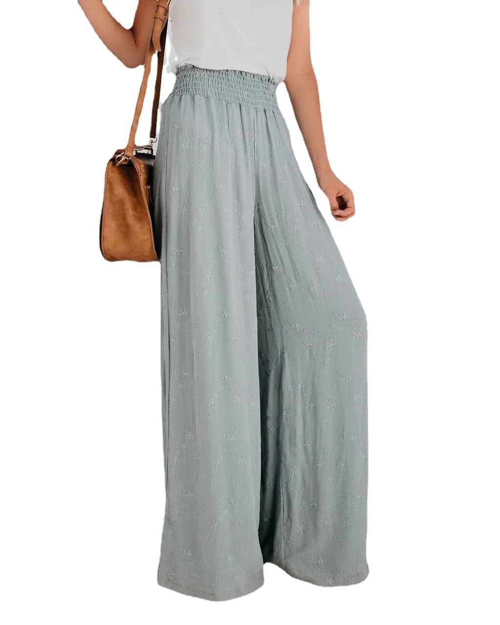 

2023 Spring Summer Casual Printed Wide-leg Pants