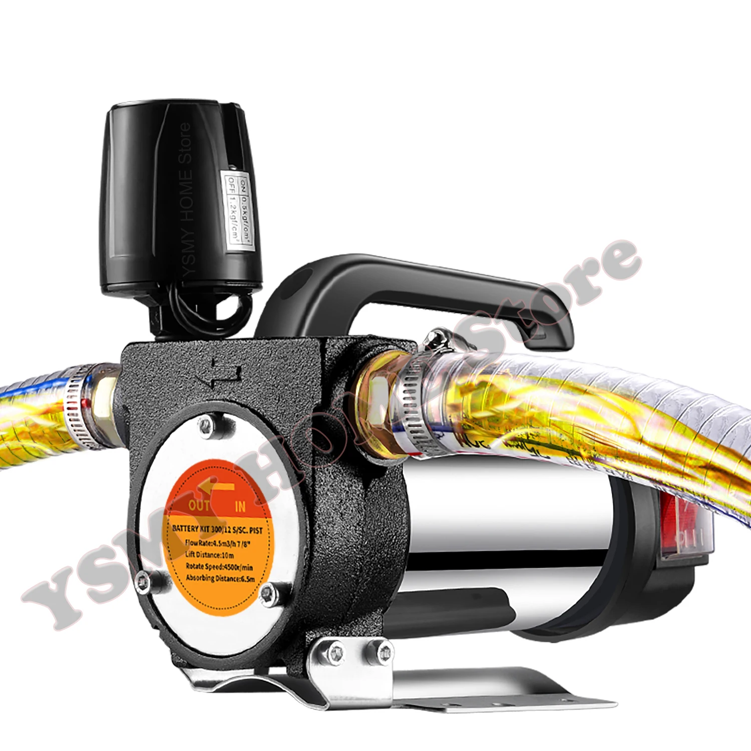 12V/24V/220V Diesel Kerosene Fuel Transfer Pump Self-Priming Oil Dispenser Portable Automatically Stop Electric oil pump