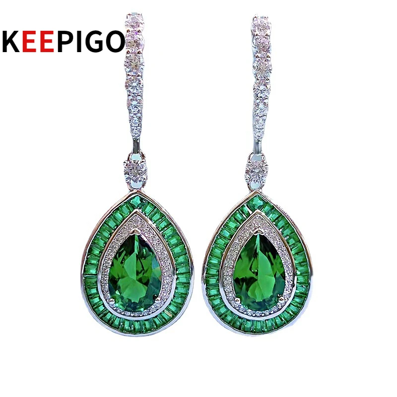 

Женские серьги-капельки из серебра 925 пробы, 8 х12 мм