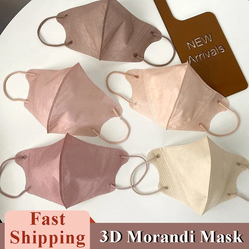 Одноразовые маски 3D Morandi со ртом для лица чехол рта в японском стиле 3-слойная