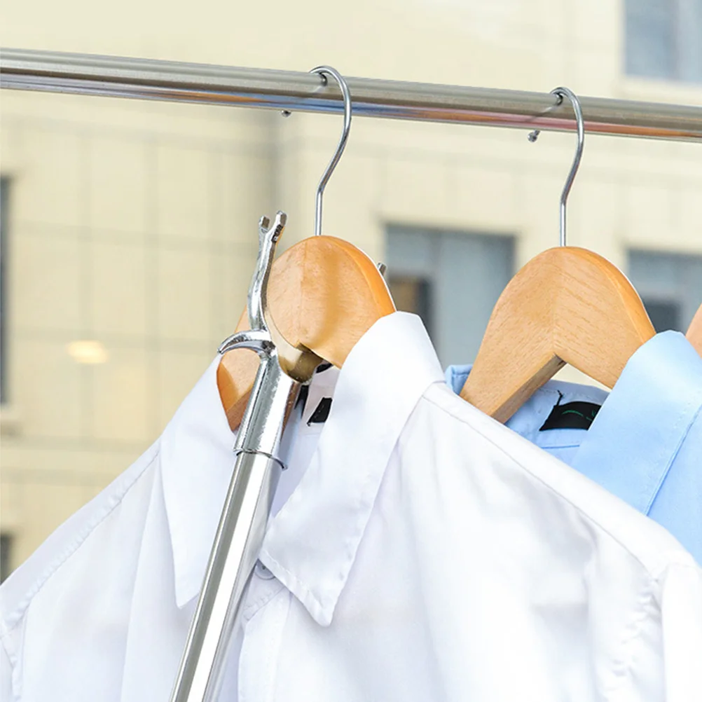 Reach Pole Hook Retractable Clothesline Prop Telescopic Handle Garment Drying Pole Adjustable Clothesline Rod Hanger Garment retractable clothesline pole