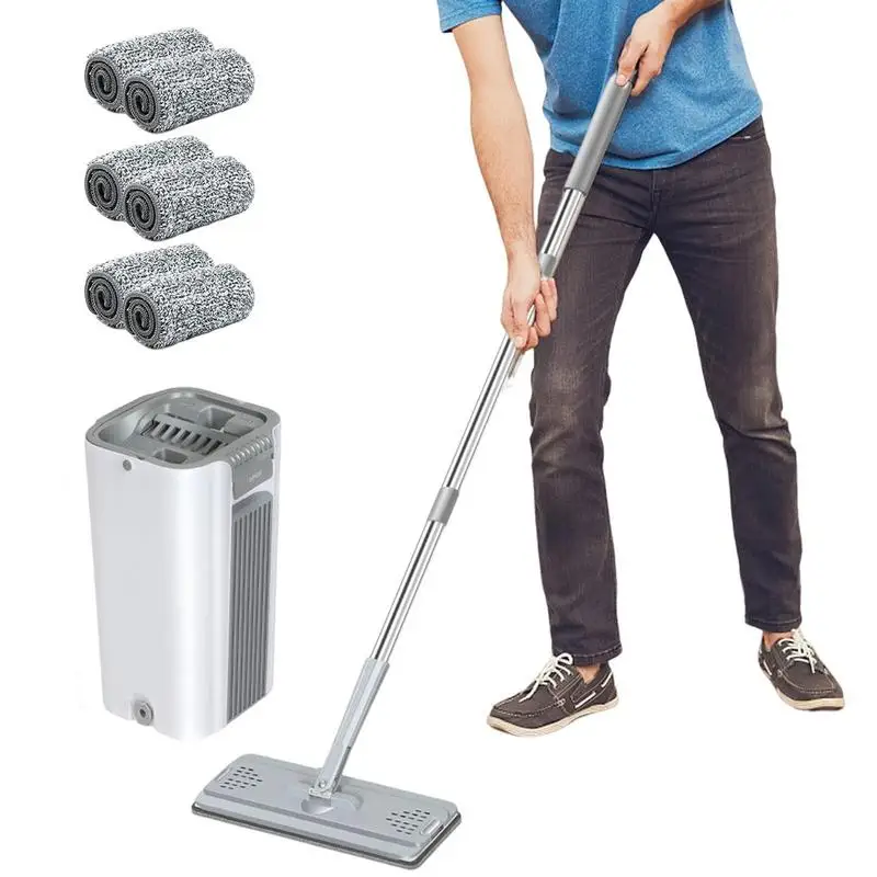 

Швабра с 6 насадками из микрофибры для сухой и влажной уборки