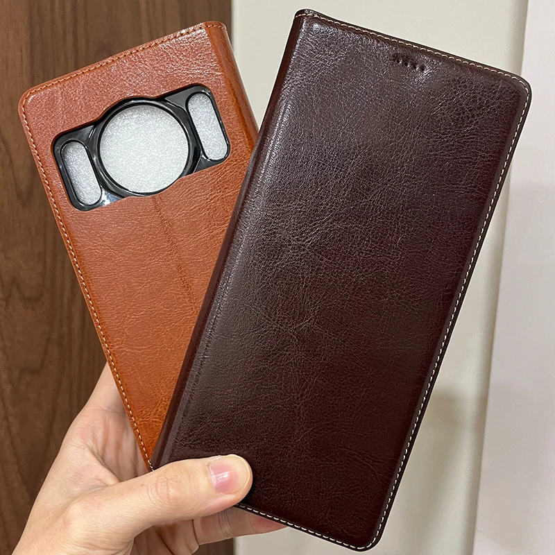 Leather Folio Cover per Oukitel C21 Pro, Custodia in Pelle PU