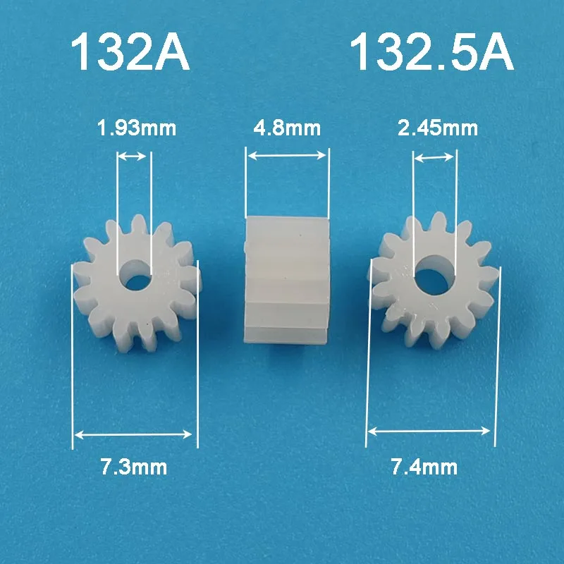 132A / 132.5A 0.5M Gear 2mm Tight 13 Teeth POM Plastic Gear Motor Parts Toy Accessories 10pcs/lot motor gear transmission gear