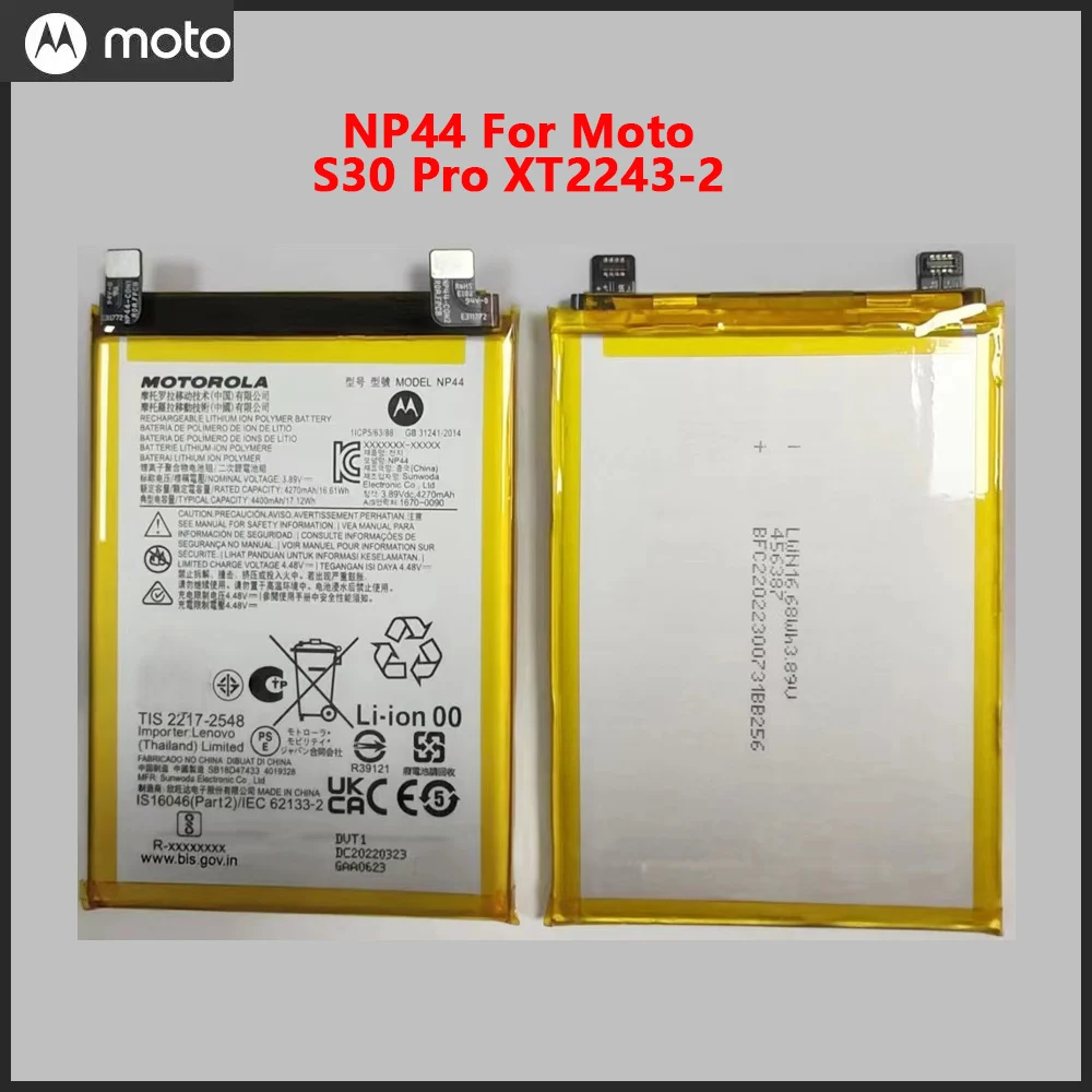 

Motorola 100% Original 4400mAh NP44 Battery For Motorola S30 Pro XT2243-2 High Quality Batteries With Free Tools