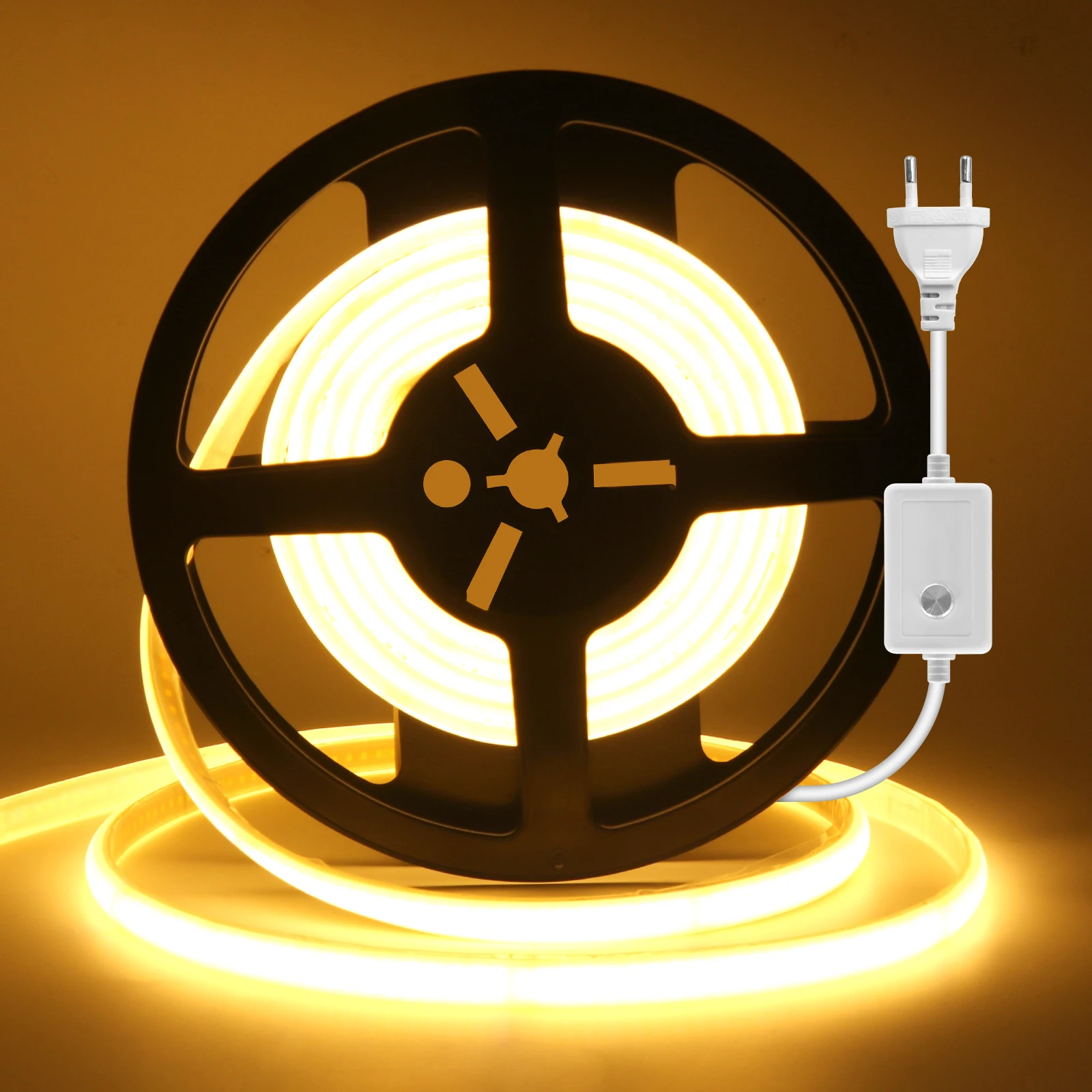 230V Dimmable LED Neon Light COB Strip With IC 220V 240V IP65 Diode Tape Linear Lighting Cold/Natural/Warm White 10CM Cuttable - 1