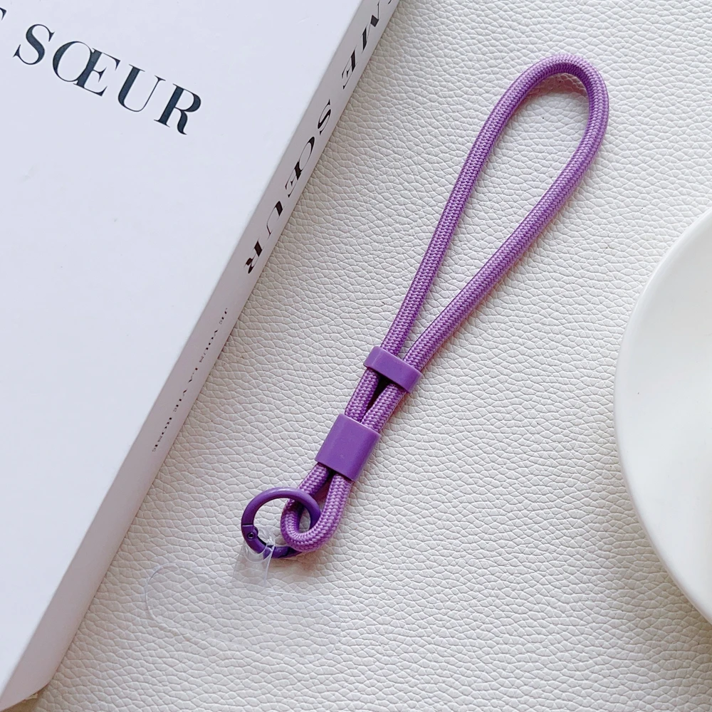 Verstellbarer, universeller, geflochtener, kurzer Handy-Lanyard-Riemen, hängender Kettenring mit Patch-Handgelenkschlaufe, abnehmbares Handy – Detail 17