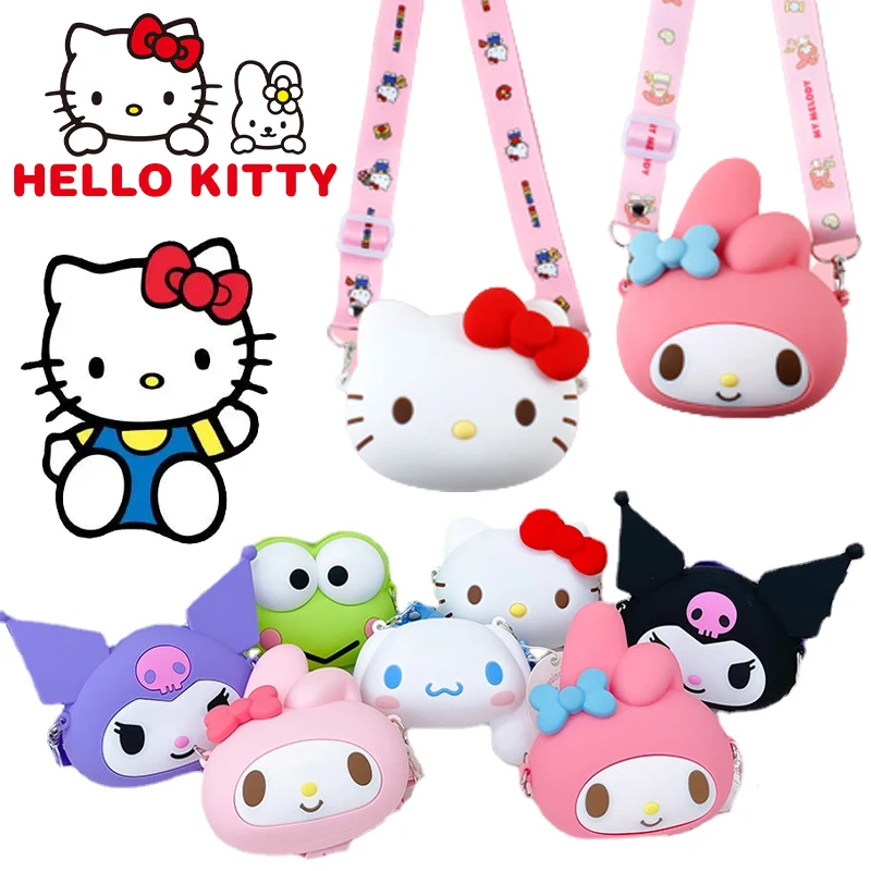 Hello Kitty Kids Girls Mini Shoulder Bag Cartoon Coin Purse Small Handbags  Kawaii Coin Purse Wallet Children's Messenger Bags| | - AliExpress