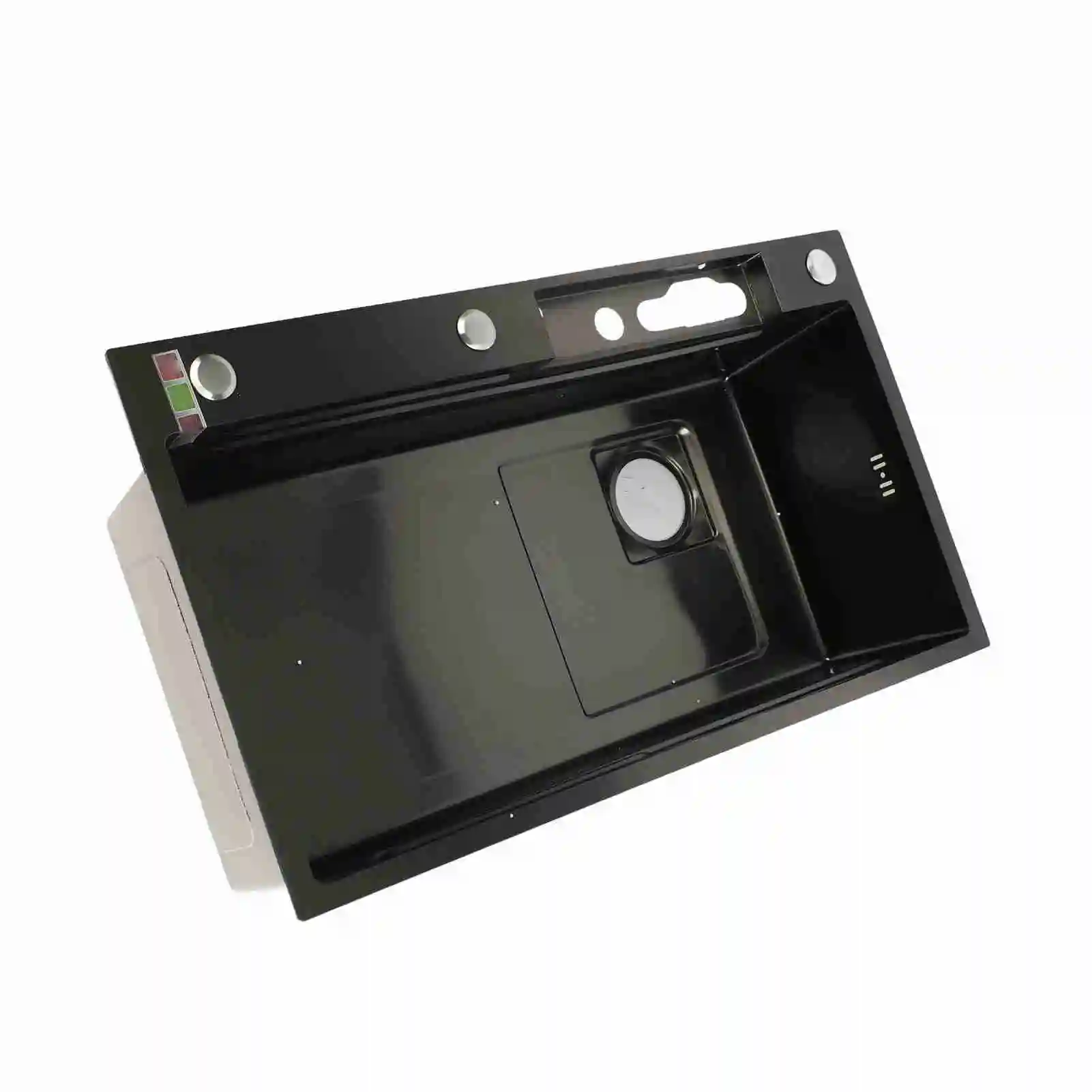 Digital Display Double Sink Professional Stainless Steel Water Temperature Monitoring Digital Display Kitchen Sink for Kitchen 6