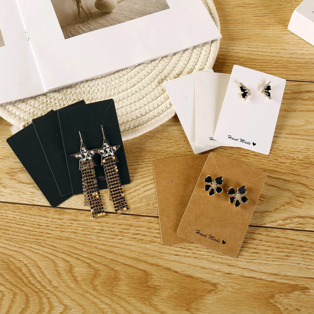 50 stücke 6x9cm Ohrring halter Karten stehen für DIY Halskette Schmuck Display Verpackung Geschenk verpackung Klein unternehmen liefert Material – Detail 3